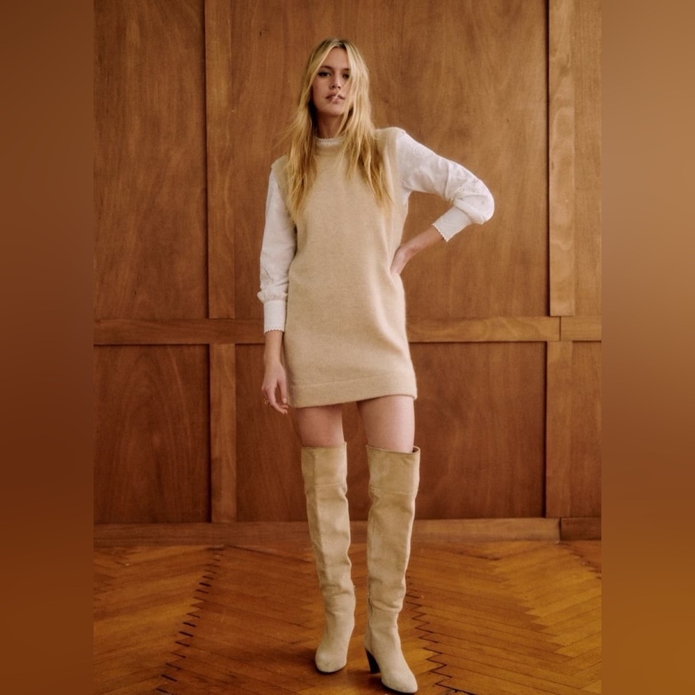 Sezane Marielle Dress in Vanilla sz XS